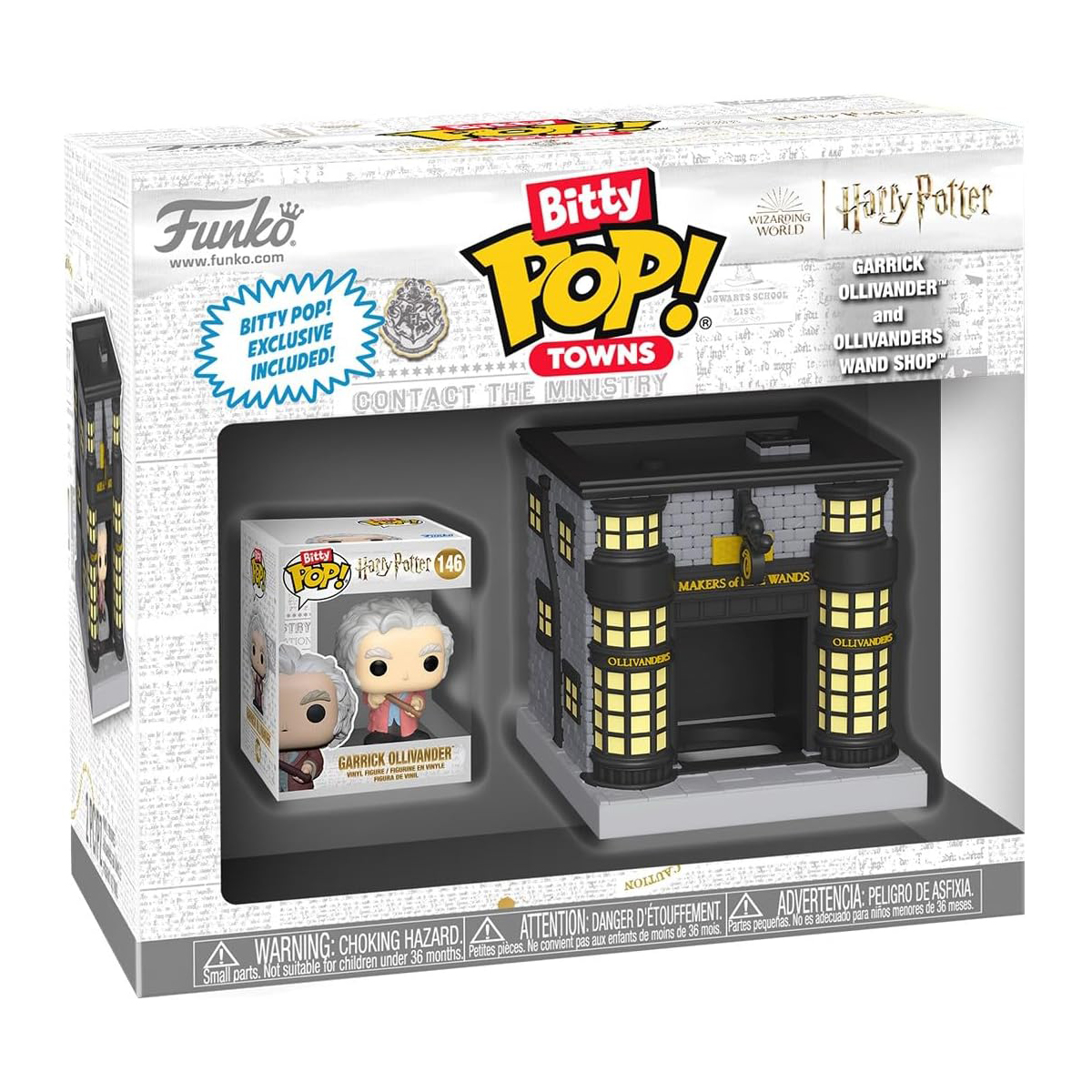 Набір фігурок Bitty Pop! Town серії Гаррі Поттер - Олівандер і крамниця чарівних паличок