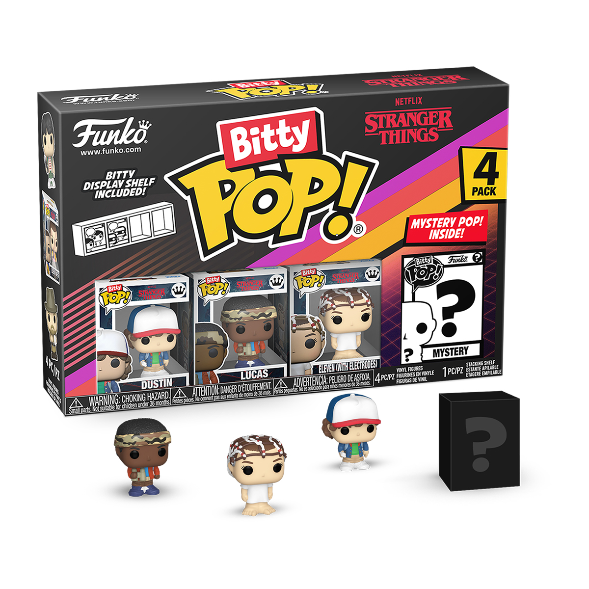 Набір ігрових фігурок Bitty POP! серії Дивні дива - Дастін (4 фігурки в ас.)