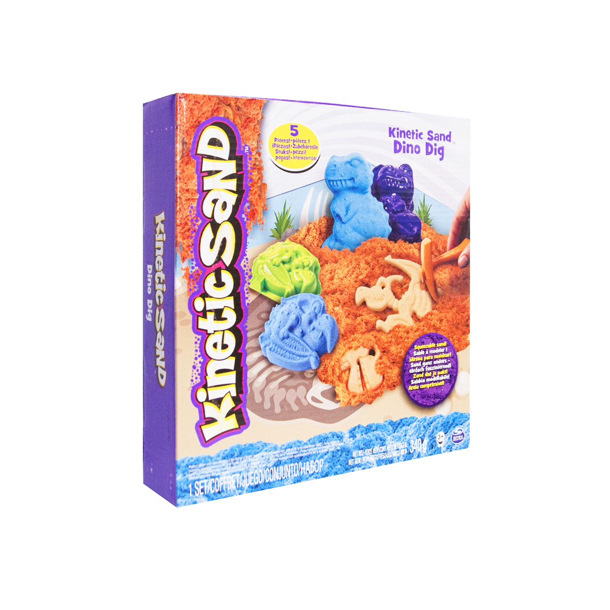 Пісок Для Дитячої Творчості - Kinetic Sand Dino (Блакитний, Коричневий)