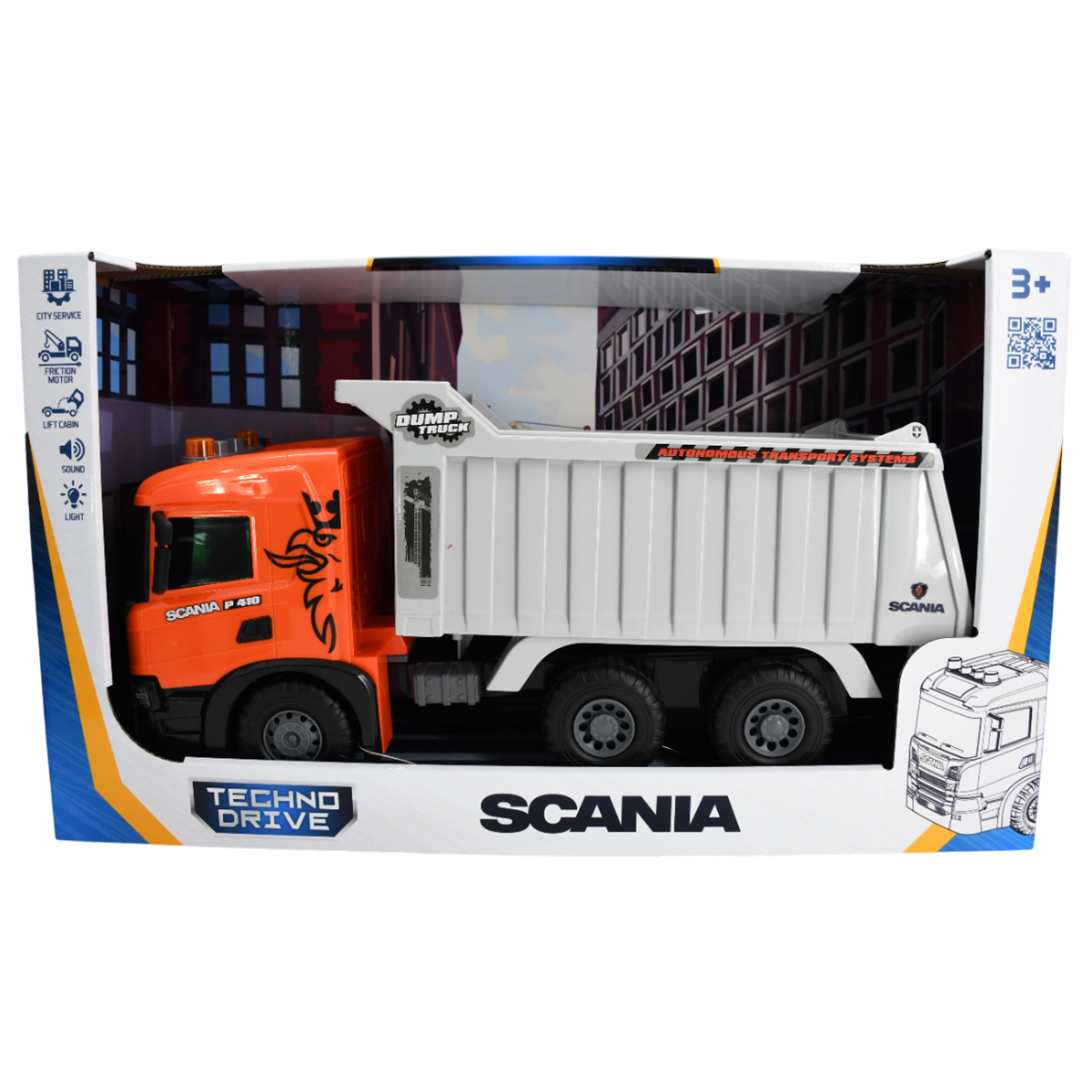 Автомодель серії Super Big Truck – Самоскид Scania (світло, звук)