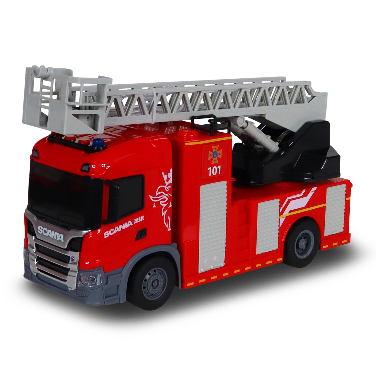 Автомодель серії Big Truck – Пожежна машина Scania (світло, звук, функ. води)